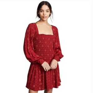 Free People Two Faces Print Minidress